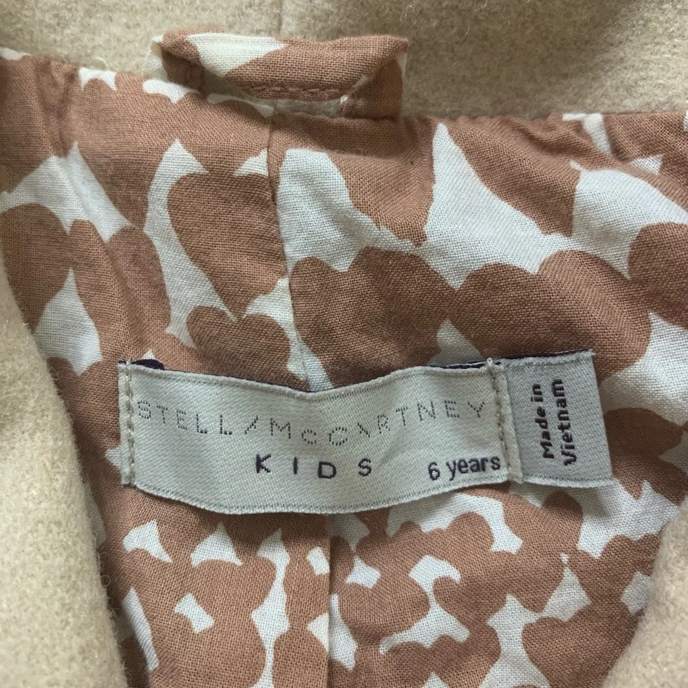 STELLA MCCARTNEY Kids Lee Jacket Wool With Military Detailing Pink/Beige Girl 6Y - Picture 12 of 15